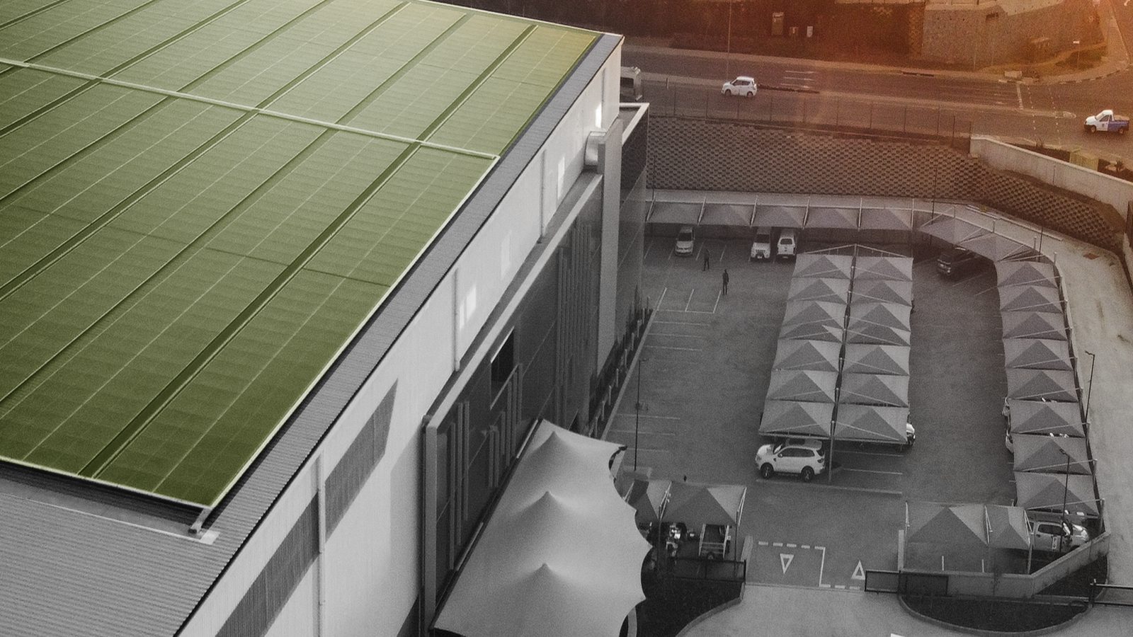 Logistics development with rooftop solar